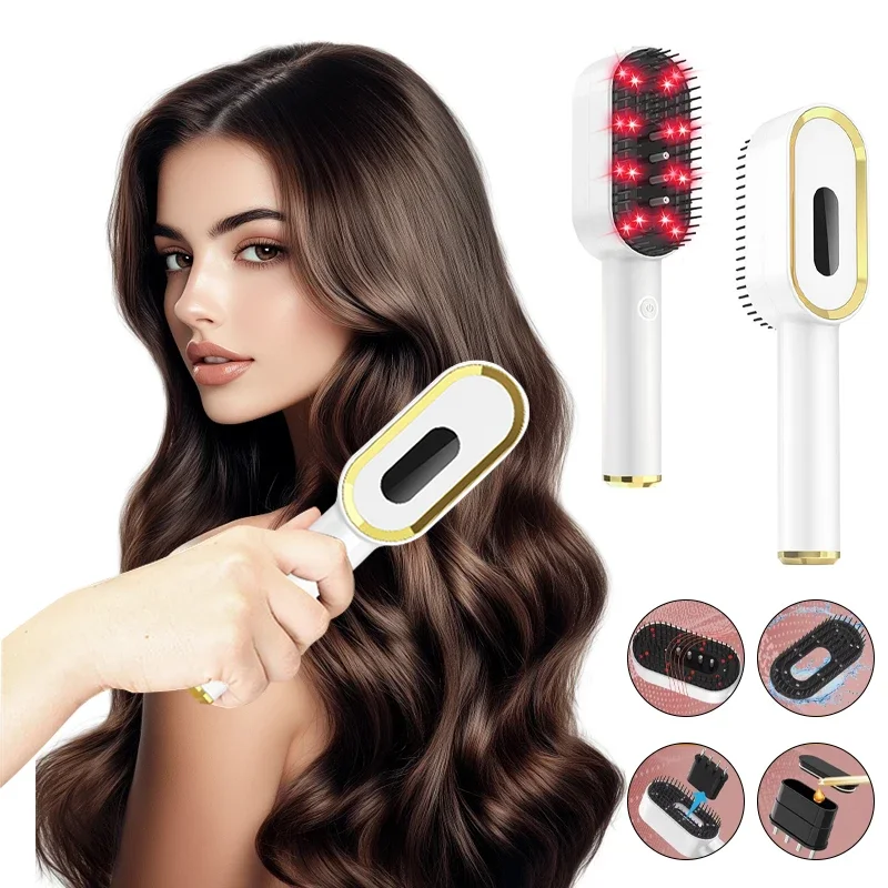3-in-1 Rechargeable Hair Growth Comb with Triple Phototherapy and Vibration Massage for Anti-Hair Loss & Follicle Activation‌