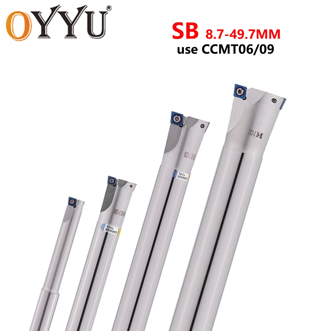 

OYYU SB Fine Boring Milling Tool Holder C16 C20 C25 C32 Indexable Cutter Head CNC Boring Bar 1T 2T use CCMT06 CCMT09 Shank