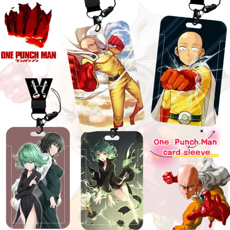 One-Punch Man Saitama Genos Tatsumak Garou Titular do cartão Criativo de alto valor impresso ônibus metrô cartão capa protetora com cordão