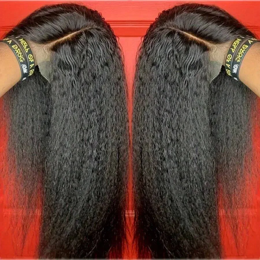 Wig Renda Depan Transparan 13X4 34 Inci Wig Rambut Manusia Renda Depan Lurus Keriting Rambut Manusia dengan Kepadatan 200%