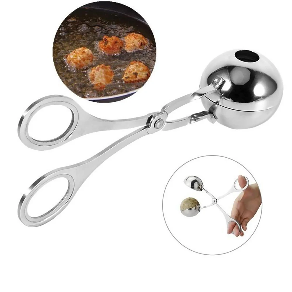 

Mango Stainless Steel Meatball Tongs Maker Tool Practical Handheld Cooking Tools