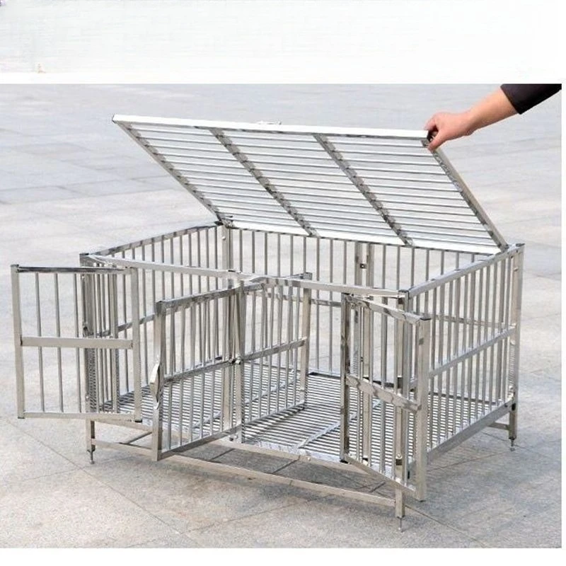 Household dog cage stainless steel full welded three-layer double-layer single-layer breeding foster small dog thickened foster