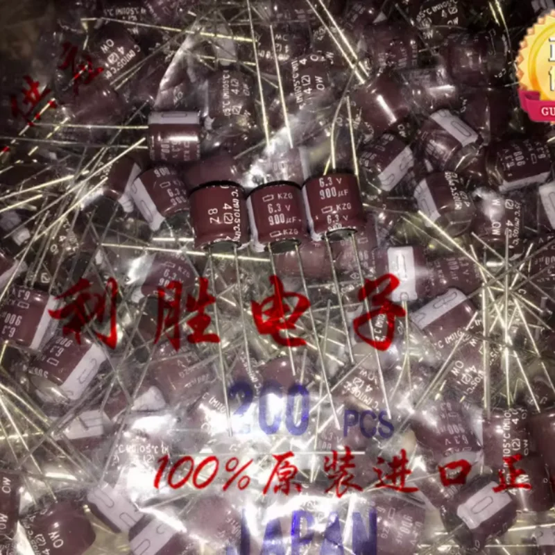 10PCS-100PCS Japanese Black Diamond Capacitor 6.3V900UF 10 * 9 KZG High Frequency Low Resistance Replacement 820UF 1000UF