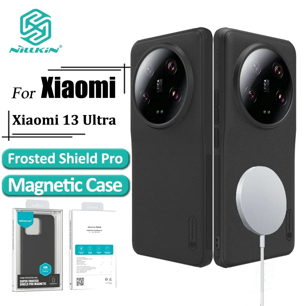 

Nillkin Super Frosted Shield Pro Magnetic Case For Xiaomi Mi 13 Ultra Phone Case PC + TPU Hard Protection Back Cover