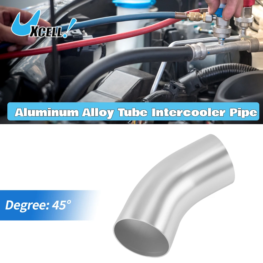 Uxcell 45 Degree 25/32/57/70/89mm OD Car Aluminum Alloy Tube Intercooler Bend Elbow Pipe Air Intake Joiners Tubing Wire Drawing