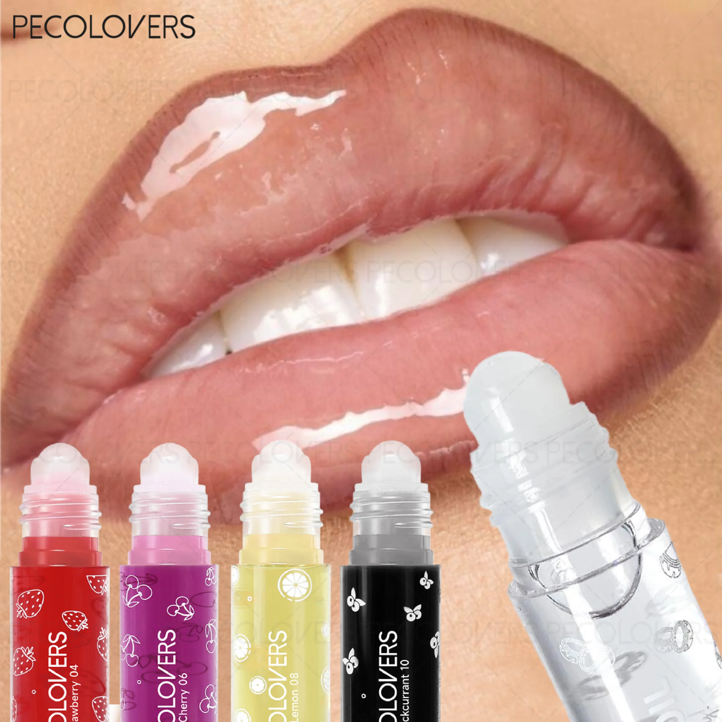 Clear Fruit Flavor Roll-on Lip Oil, Moisturizing Hydrating Lip, Repair Non-Sticky For Dry Lips, Daily Care, Lip Gloss, Lip Balm