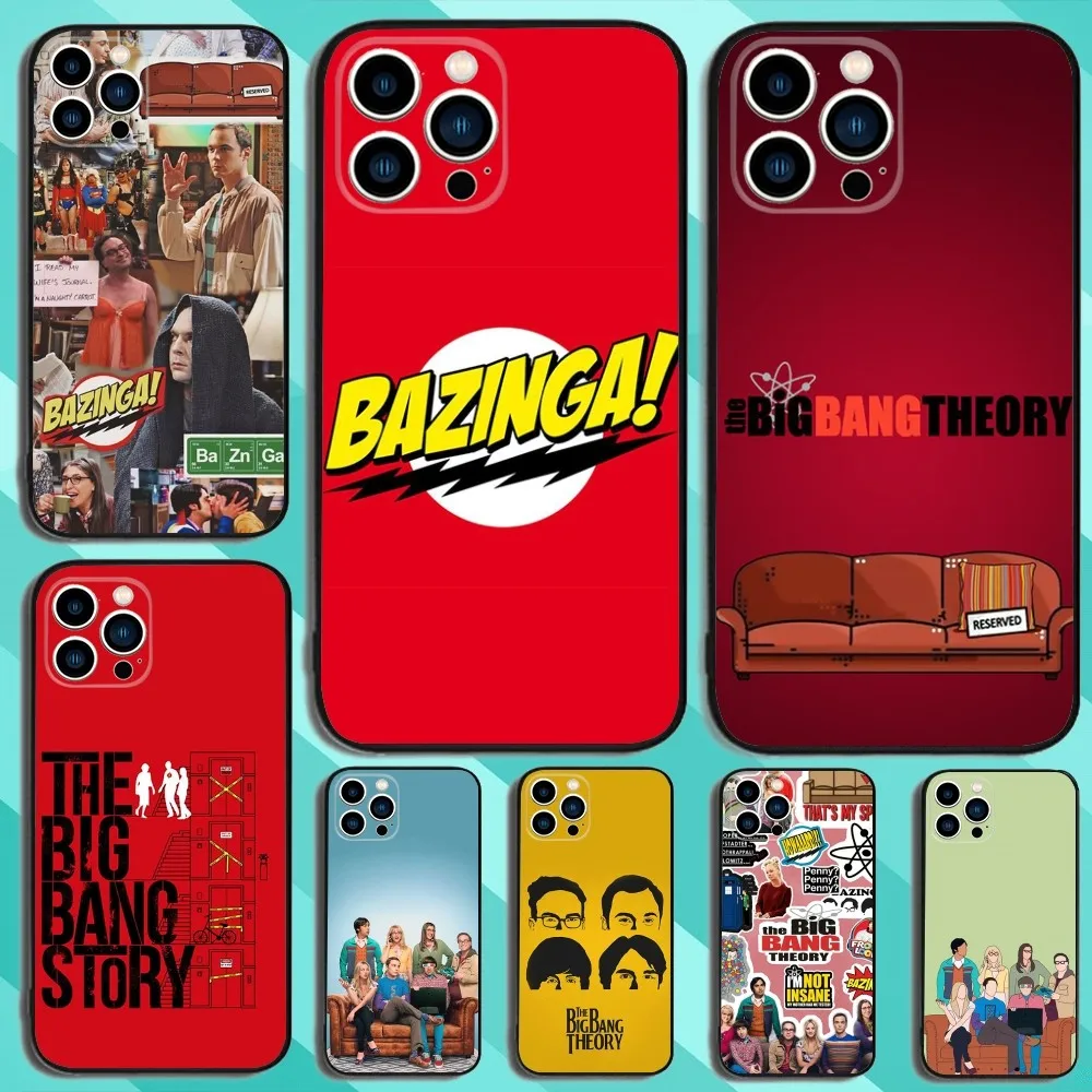 The Big B-Bang T-Theory Phone Case For iPhone 16,15,14,13,12,11,Plus,Pro Max,XS,X,XR,SE,Mini,8,7 Soft Silicone Black Cover