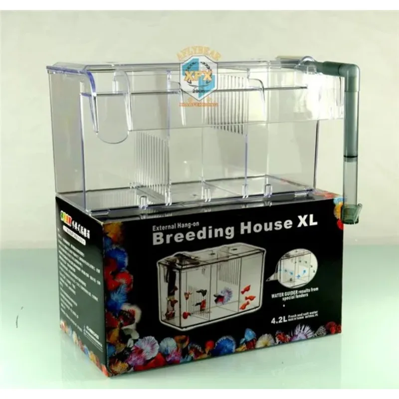 Suspend aquarium arcylic guppy baby small fish separation breeding box sick fish air promote