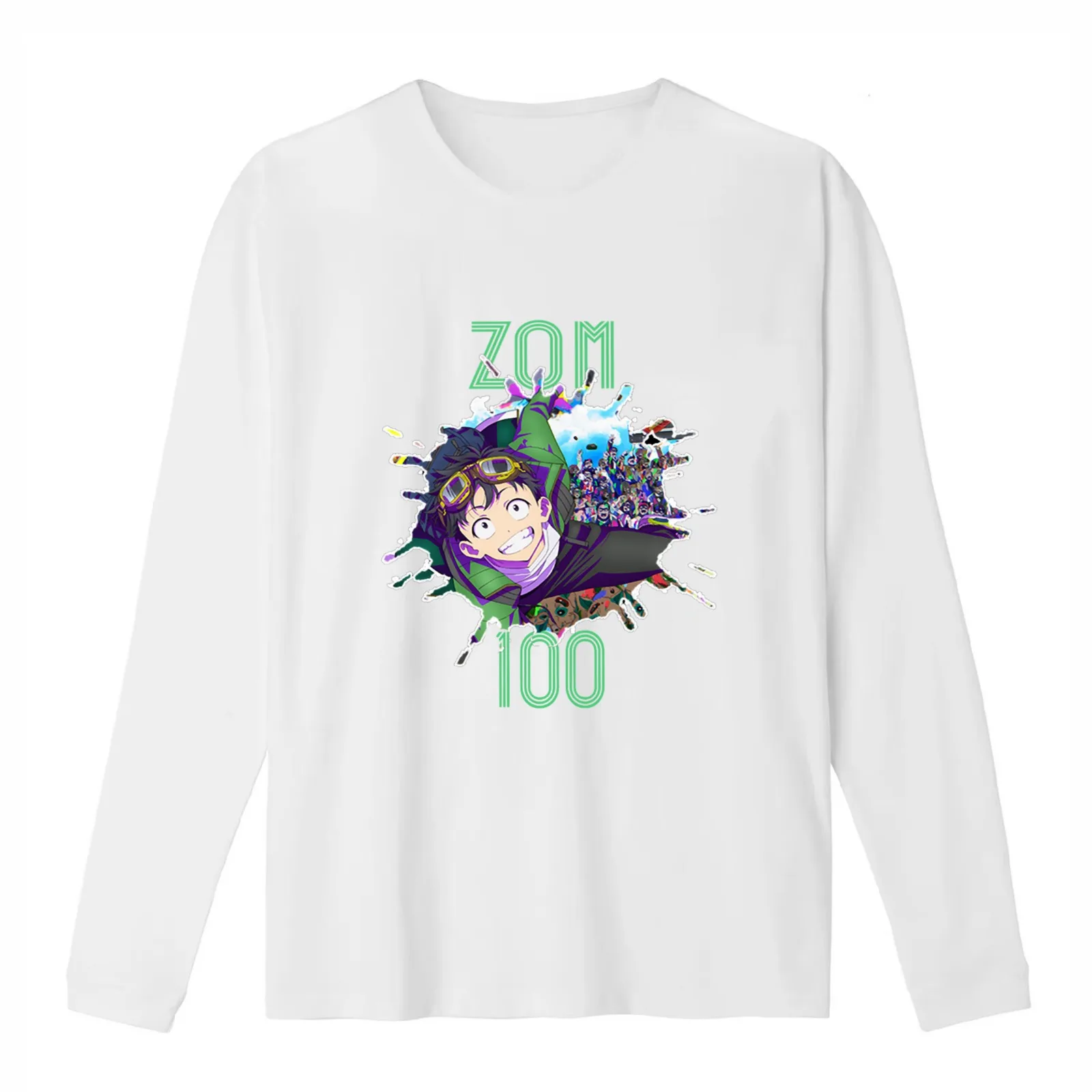 zom 100 - bucket list of the dead T-Shirt Summer Casual Cotton Tee Oversized Streetwear Tops Vintage Graphic Print