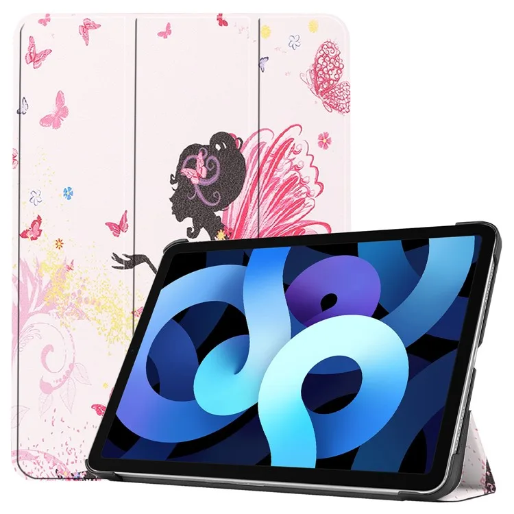 

Pattern Printing PU Leather Tri-Fold Stand Shell Cover for iPad Air 11 (2025) / (2024) / Air (2022) / (2020) - Beautiful Girl