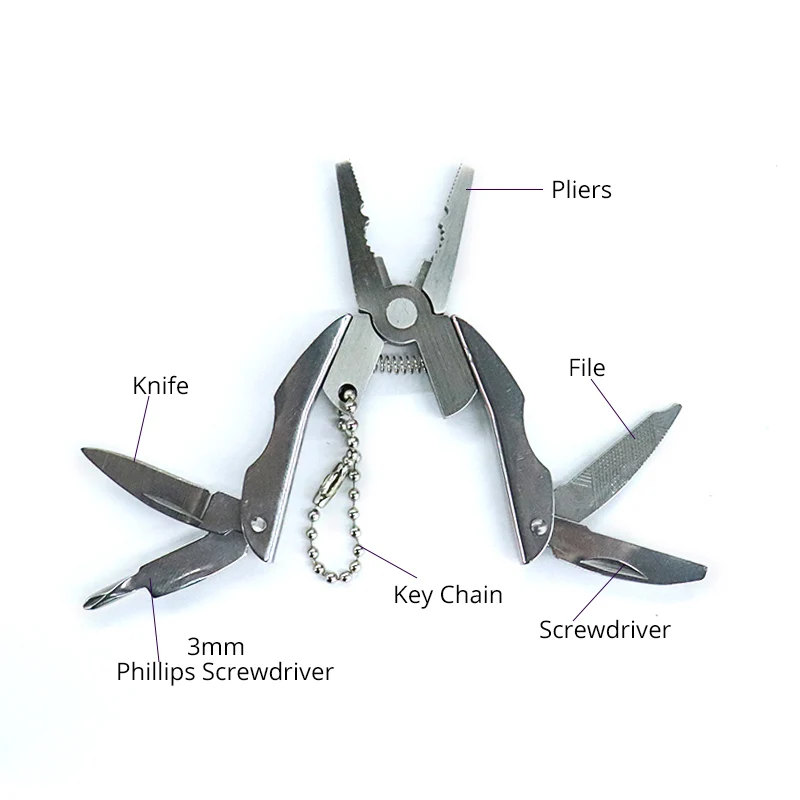 Outdoor Stainless Steel Portable Multifunction Folding Plier Foldaway Knife Screwdriver Camping Survival EDC Tools Travel Kits