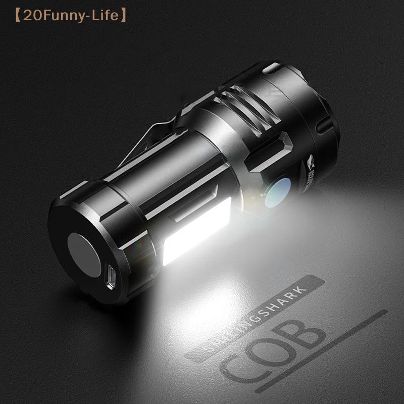 1 Pcs Multi - Function Outdoor Strong - Light Magnetic Mini Keychain Flashlight