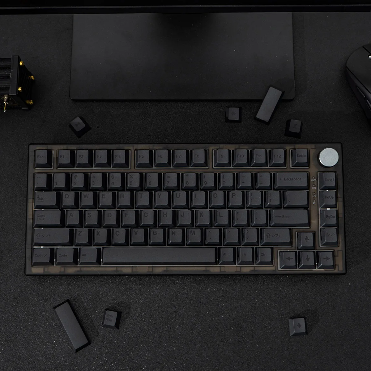 Bob Keycaps Black for Mechanical Keyboard Sheikah PBT Dye Sublimation Cherry Height GK61 Anne Pro 2