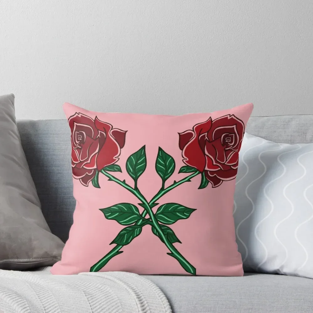 

Double Roses Throw Pillow anime girl Sofa Covers For Living Room Christmas Pillow Covers pillow