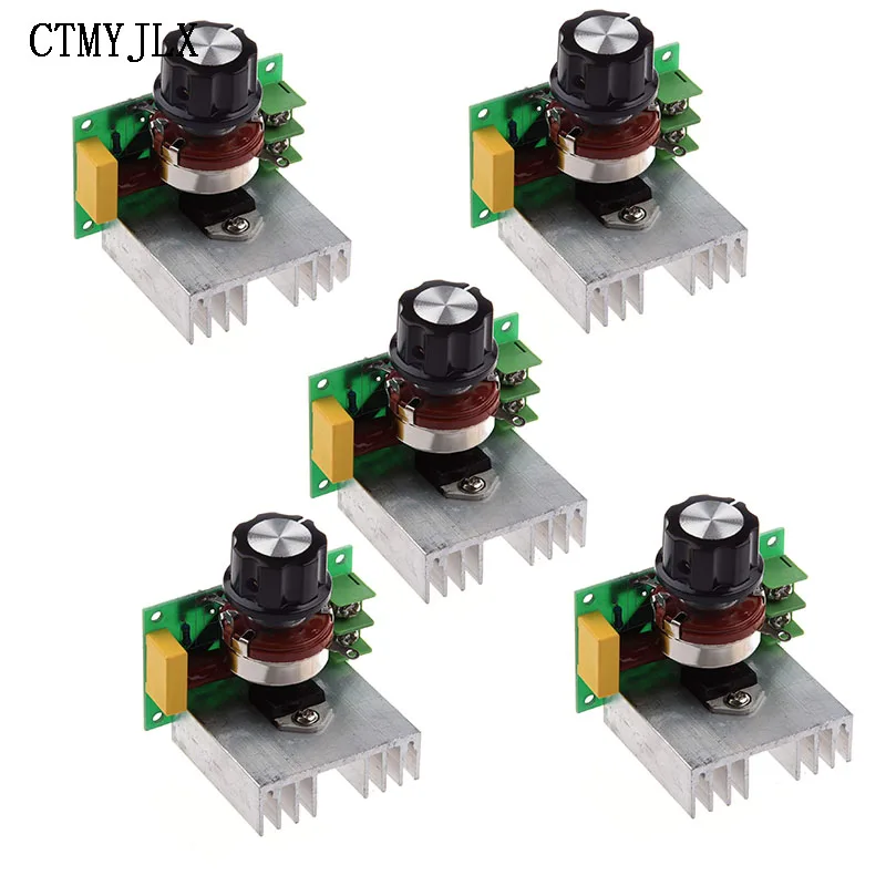 

5 шт., 3800 Вт, регулятор напряжения, регулятор скорости двигателя, AC 220 В, 4000 Вт, SCR, диммер, регулятор скорости, модуль переключателя, комплект «сделай сам»