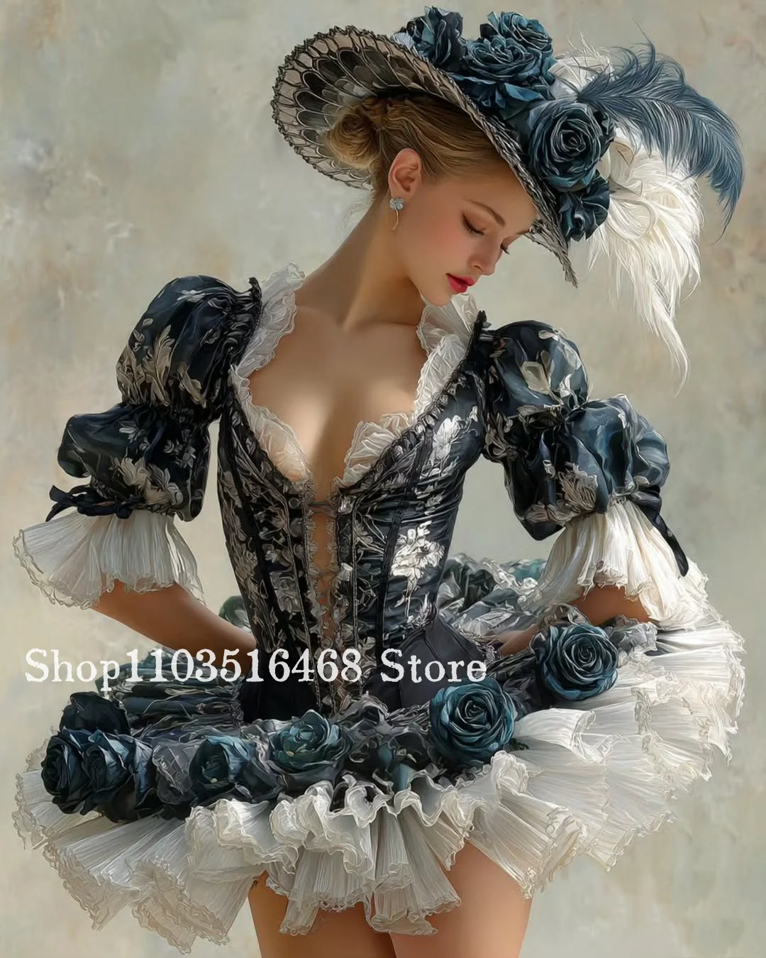 

Коктейльное платье с цветочным принтом на заказ, кружевной корсет, топ, мини-пышная юбка, 3D цветы, вечернее платье для особых случаев, платье для выпускного вечера