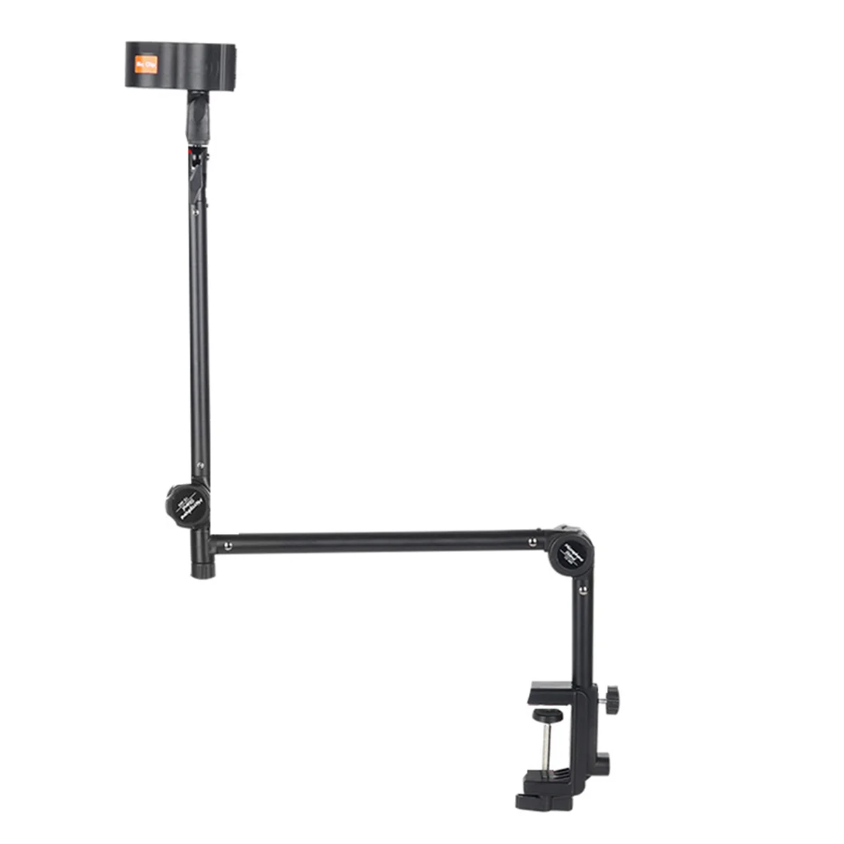 ABJG-حامل ميكروفون تسجيل قابل للطي، حامل ذراع مقص معلق مع طاولة بمشبك ميكروفون