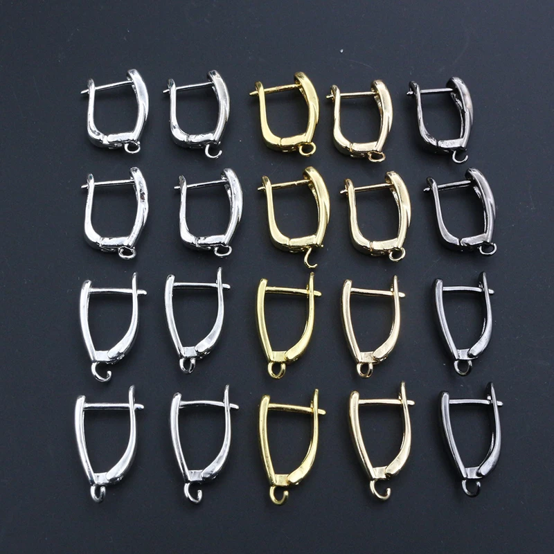 

10 шт., 2 стиля, французские крючки для сережек, рычаг сзади, открытая петля, установка для зажимов «сделай сам», застежка, аксессуары для изготовления ювелирных изделий, фурнитура