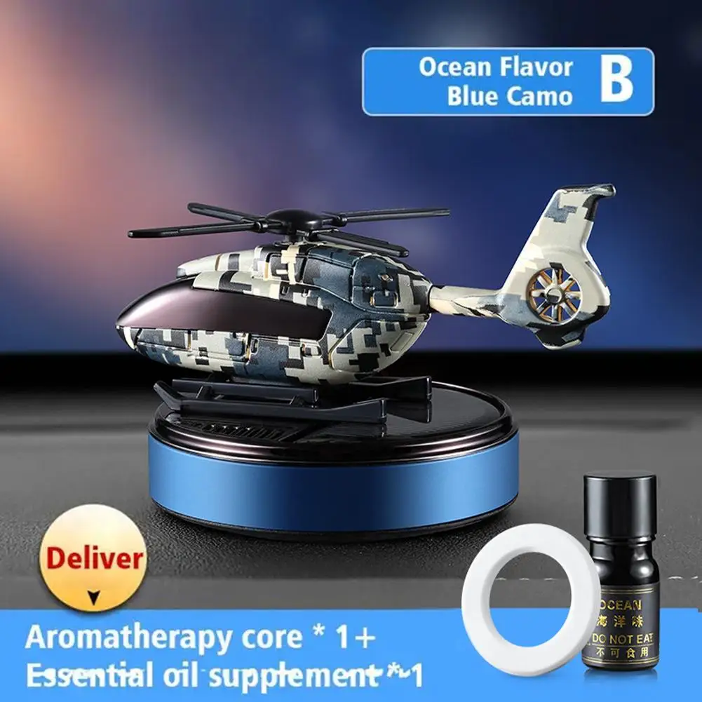 Car Air Freshener Solar Helicopter Interior Decoration Propeller Rotating Auto Flavoring Perfume Diffuser Supplies Accessories image 4