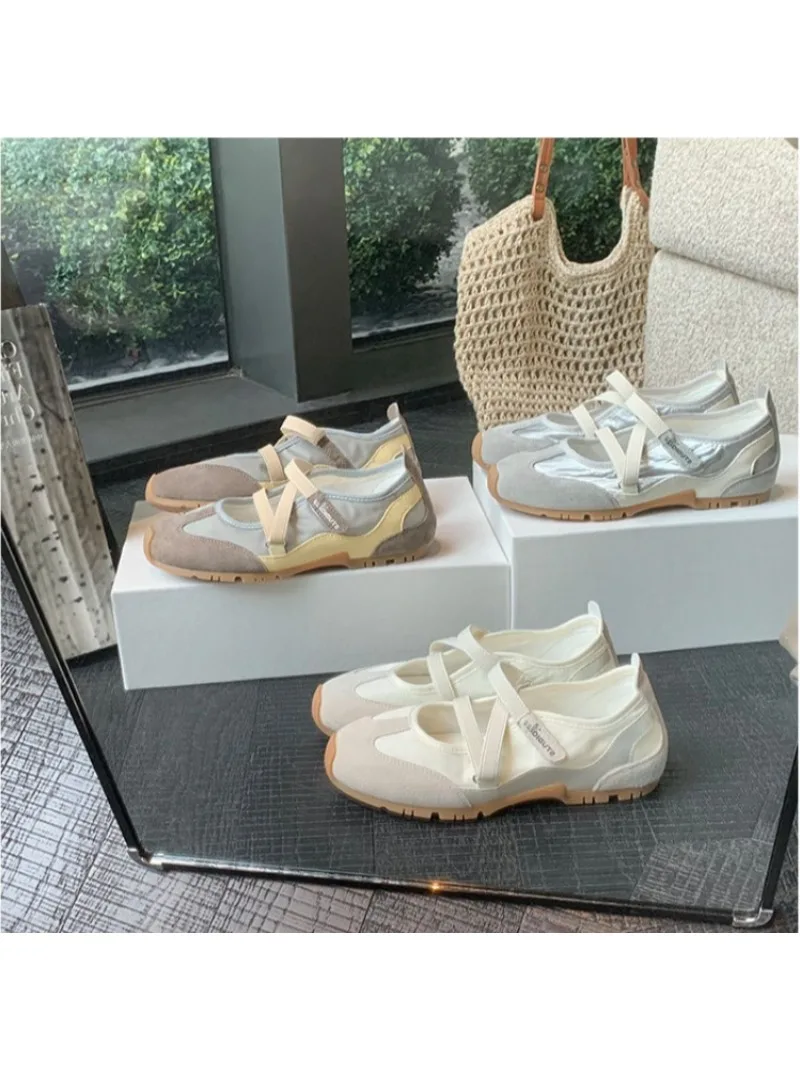 Ballet training shoes, athletic shoes, height increased by 3.5cm~Soft sole Velcro versatile casual shoes