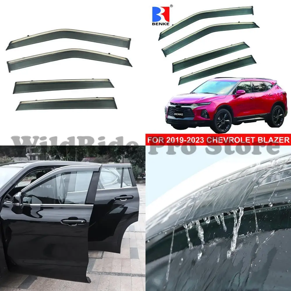 

1 комплект для автомобильного дверного козырька, ветрозащитный козырек, оконный козырек на 2019-2023 CHEVROLET BLAZER, инъекционные дефлекторы от дождя, солнцезащитный козырек