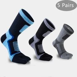 5 Pairs Toe Sport Short Socks Man Compression Mesh Endurable Fitness Bike Run Outdoor Basketball Travel 5 Finger Socks 4 Seasons