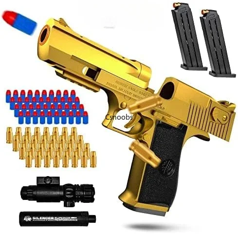 Educacional Shell Ejectando Toy Gun Espuma Soft Bullet Blaster Pistola Airsoft Presente de aniversário para crianças, meninos e adultos