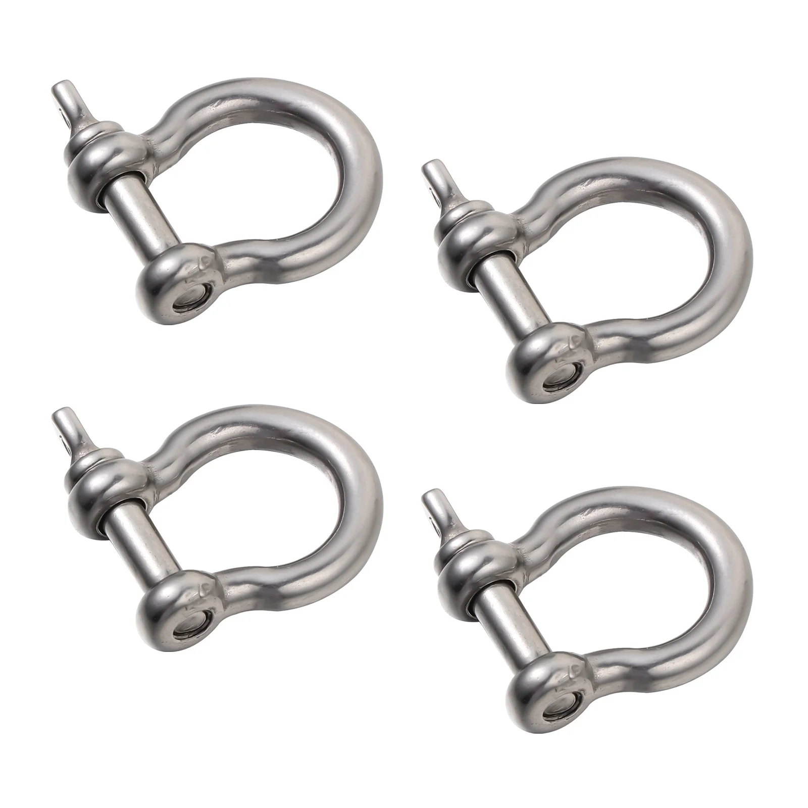 

4Pcs Horseshoe Shaped Shackles Durable Steel D-Shaped Shackles for Towing Hauling Recovery Sturdy Metal Shackle Lock