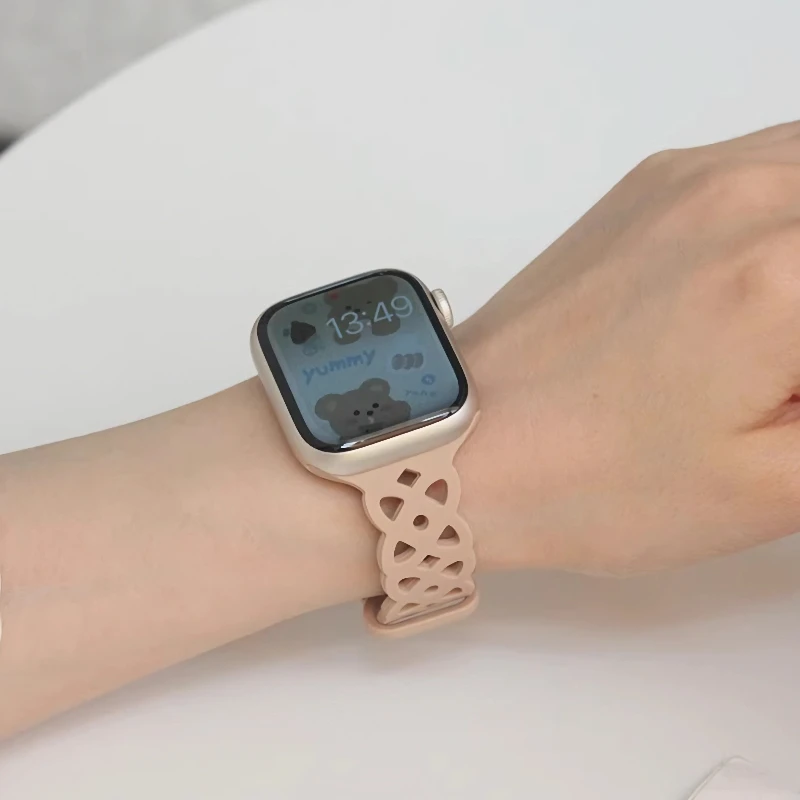 Apple Watchストラップ 38mm 40 41 42 44 45 46 Ultra 49mm対応 ソフトシリコン リストバンド iWatch Series 10 9 8 SE 7 6 5 4 3用