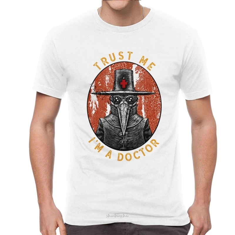 Fashion Funny Tshirt Trust Me I\'m A Doctor Print T Shirt Men Harajuku T-shirt Short Sleeves Halloween Doctor Tee Streetwear Tops