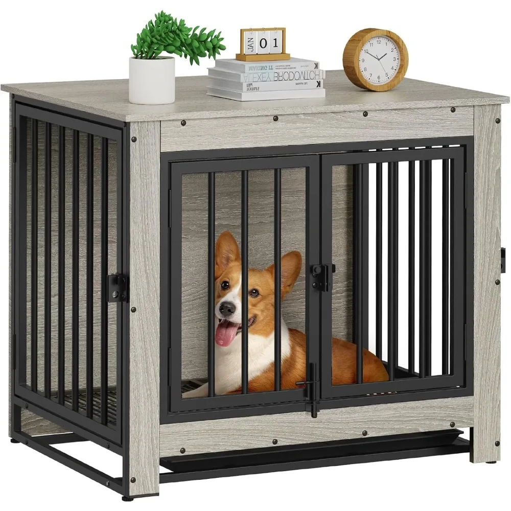 

Dog Crate Furniture, Dog Crate End Table for Small and Medium Dogs,Wooden Cage Kennel Furniture Indoor，29.5"L x 22.8"W x 26.0"H