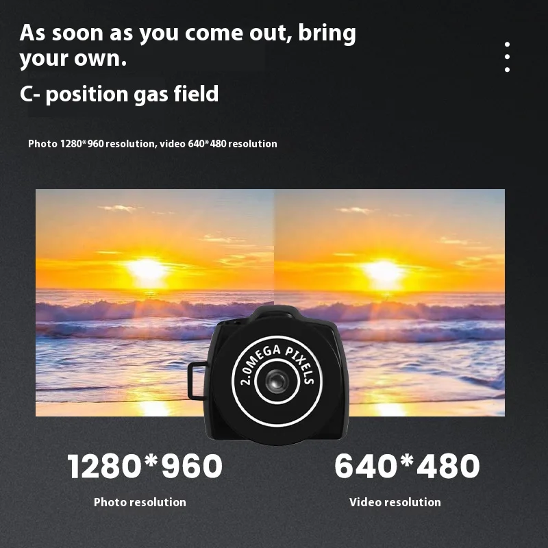 Câmera de esportes ao ar livre Mini câmera HD Fashion Life Camera Câmera de bolso portátil compacta