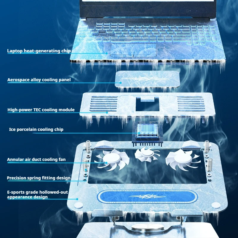 

Notebook cooler silent semiconductor cooling notebook base bracket cooling wonder Computer and Office Laptop Parts Accessories
