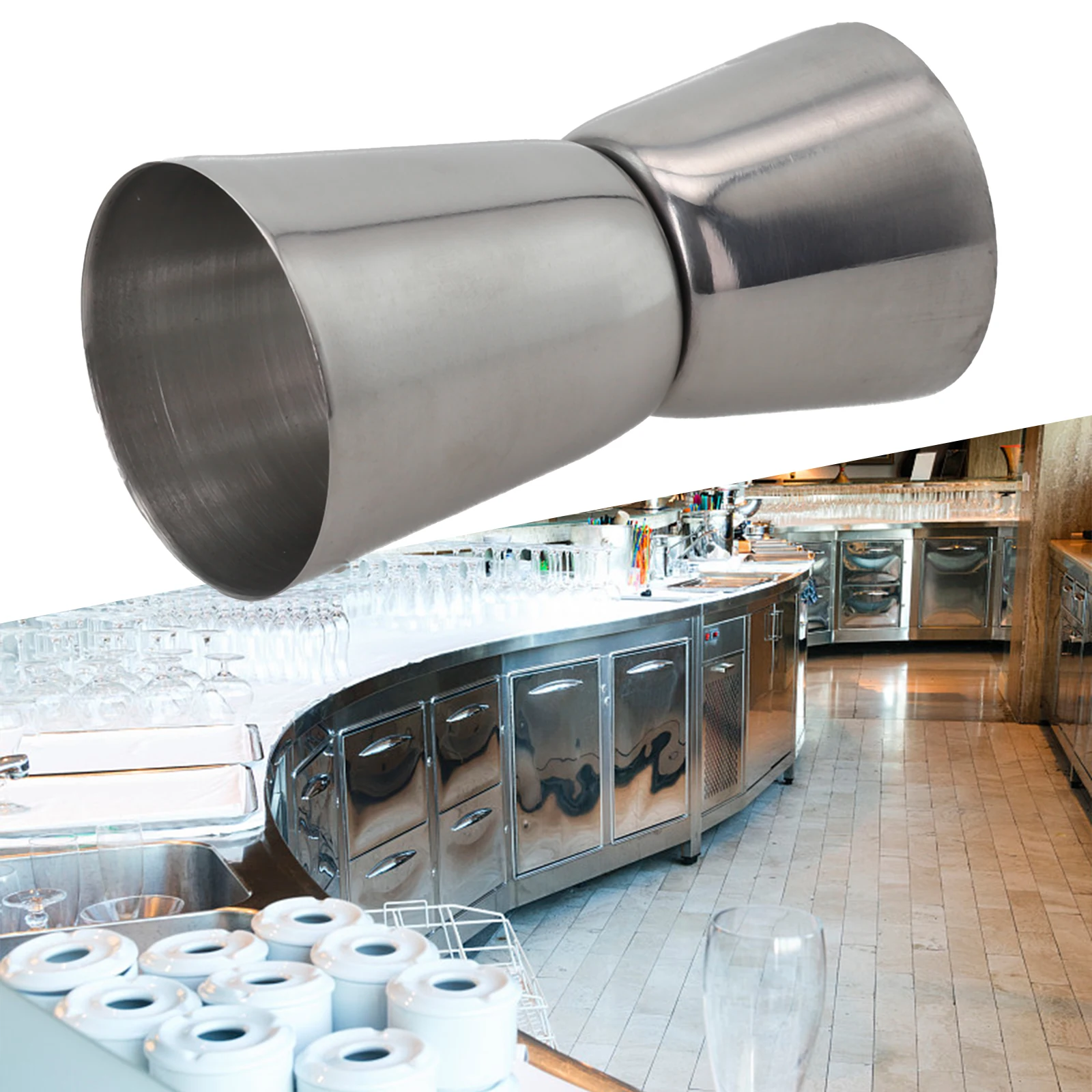Capacity 7.3cm Height Party Stainless Steel Drinks Measure Jigger Cup 20/40ml Cocktail Bar Pub Portable Practical