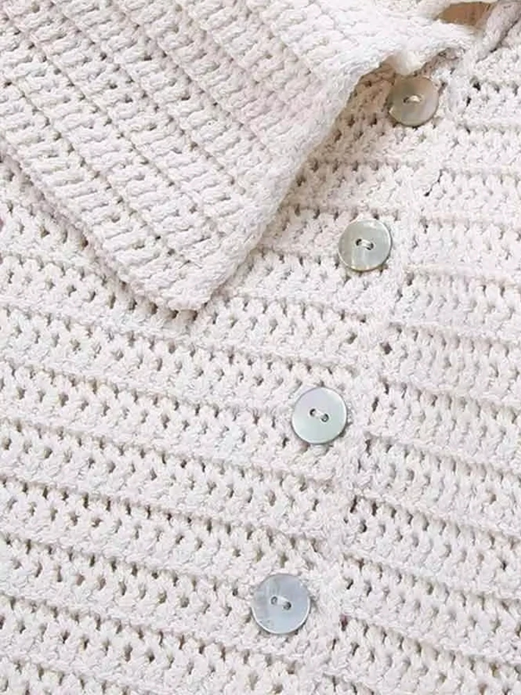 Women's Front Crossover Button Knit Sweater, Wide Lapel Collar, Long Sleeve, Female Pullover, Chic Tops, Fashion