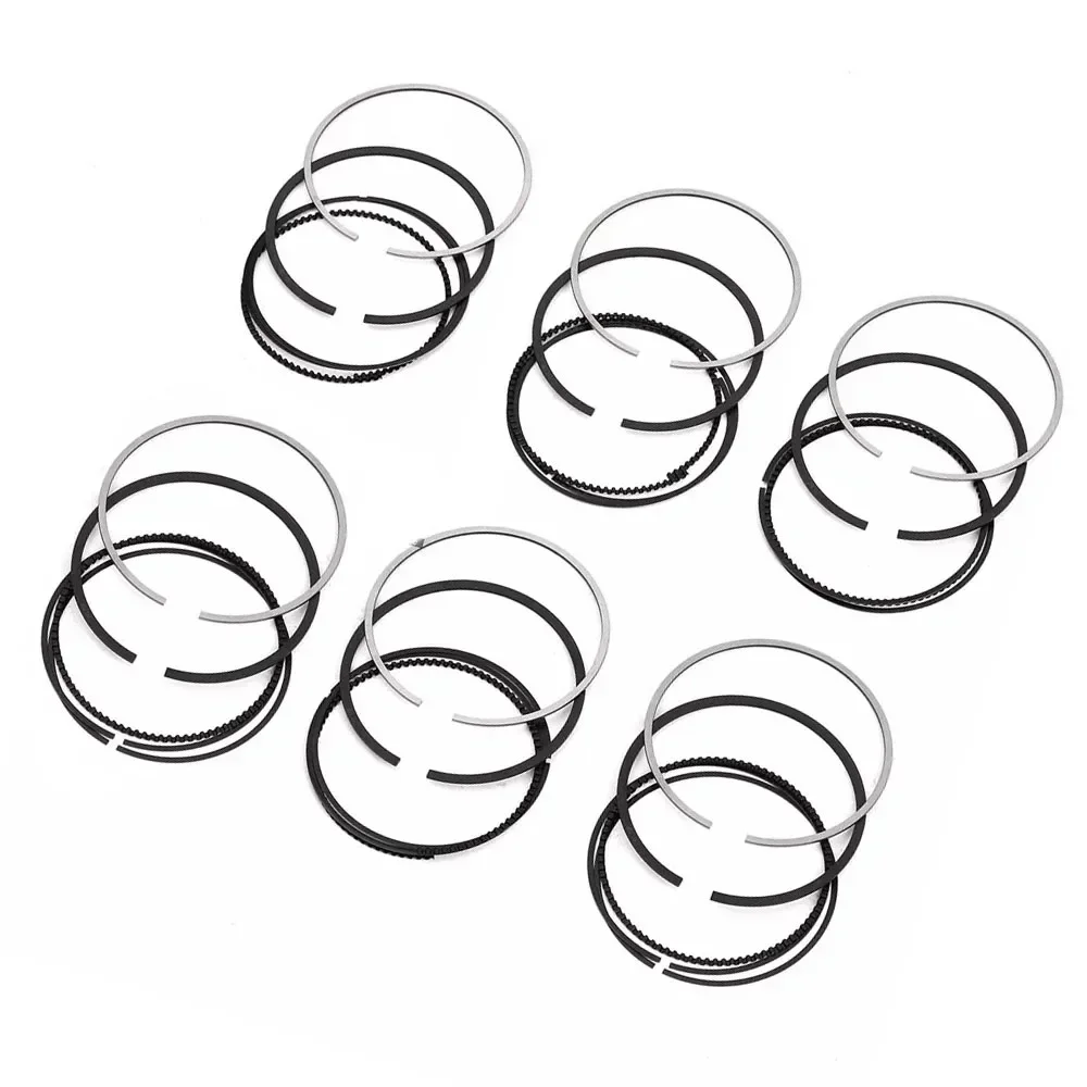 STD 6pcs 84.5mm Engine Parts Piston Rings Set Fit 3.0 L Gas 306PS AJ126 SCV6 12-25 For JAGUAR F-PAC XF XLAND ROVER LR062617