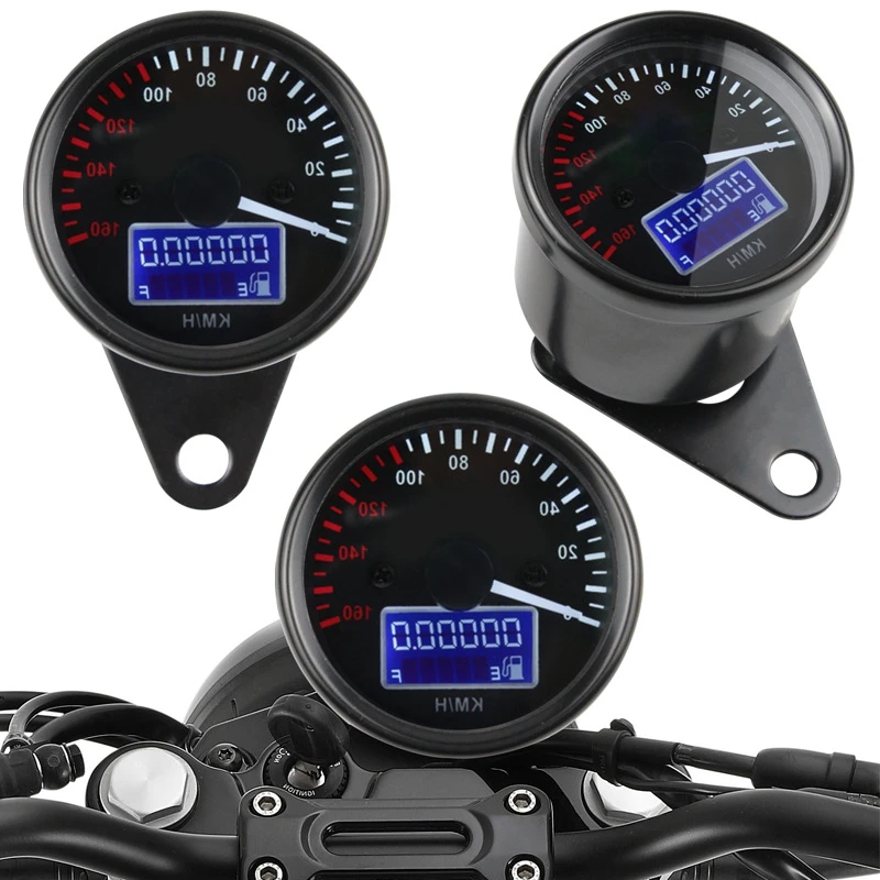 

Motorcycle Refitted Instrument Liquid Crystal Tachometer Odometer Motorcycle Fuel Gauge Speed Waterproof Usual Small Instruments