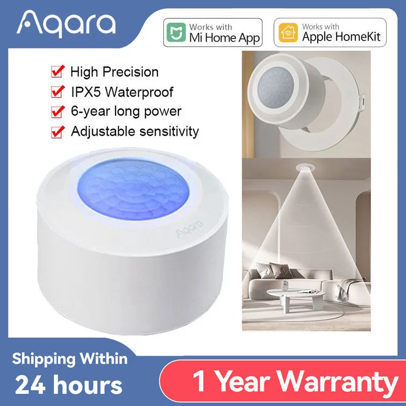 Aqara High Precision Human Sensor Body Motion Sensor ZigBee 3.0 Wireless Movement Connection IPX5 Waterproof Work With Homekit