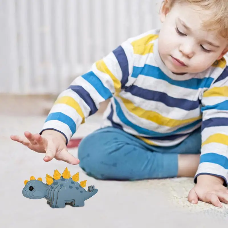 Puzzle 3D de Dinosaure pour Enfant, Jouet en Papier, Motif d'Animal, Montessori