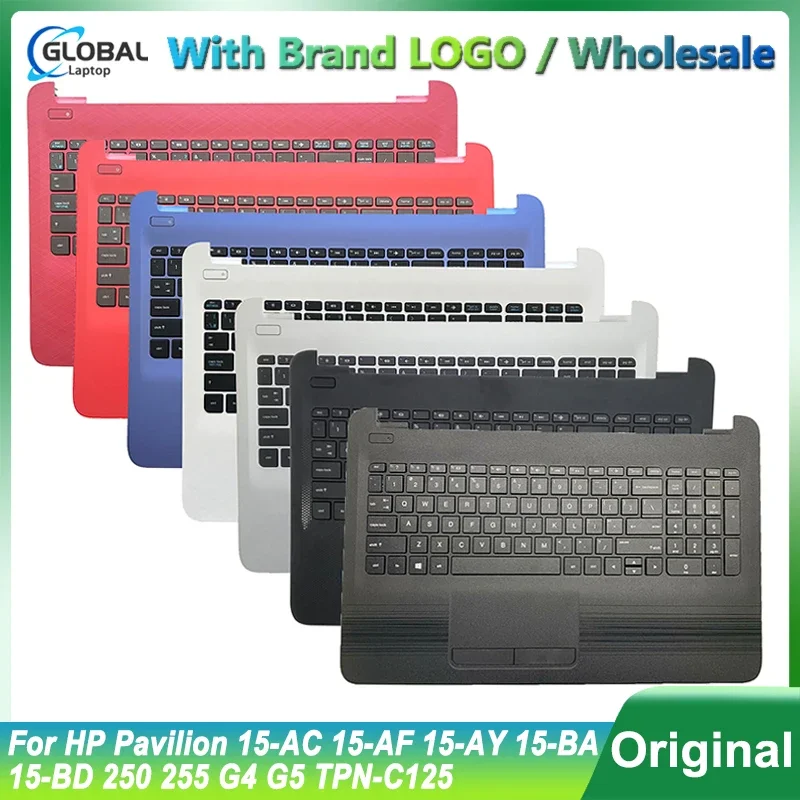 

NEW Laptop US Keyboard For HP 250 255 256 G4 G5 TPN-C125 TPN-C126 15-AC 15-AY 15-AF 15-BA Palmrest Upper Top Case Replacement