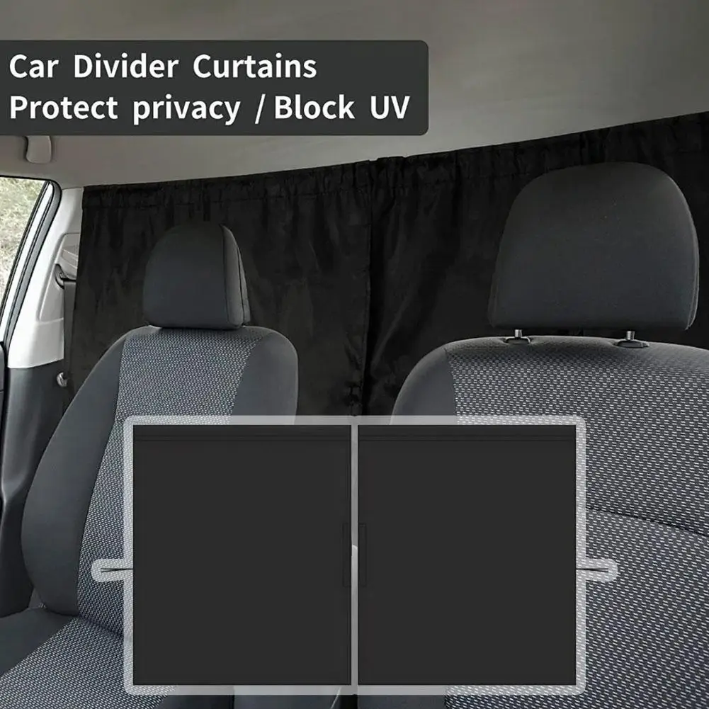 2pcs/set Sun Shade Privacy Curtain Taxi Car Isolation Curtain Partition Protection Curtain Commercial Car Interior Accessories