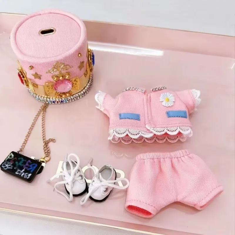 Apenas roupas venda quente nova 15-17cm boneca ídolo gd mesmo estilo moda aeroporto estilo universal vinil pelúcia boneca roupas de bebê