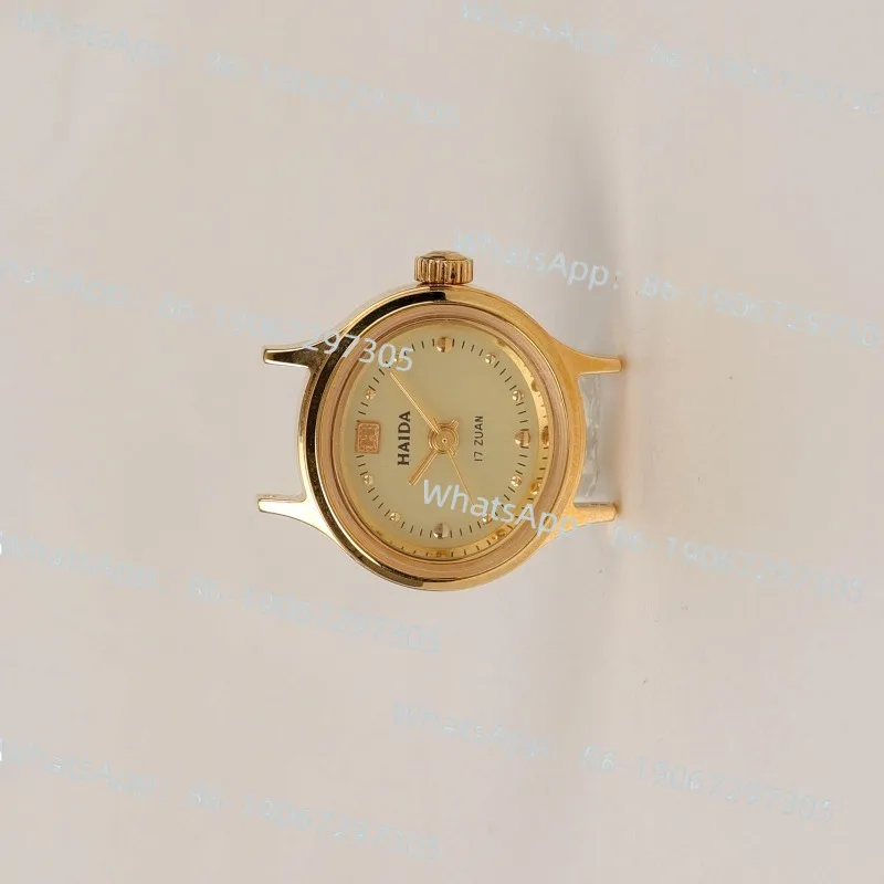 

Haida Brand Domestic Retro Small Niche Personality Horizontal Oval Gold Manual Mechanical Watch Women's Model