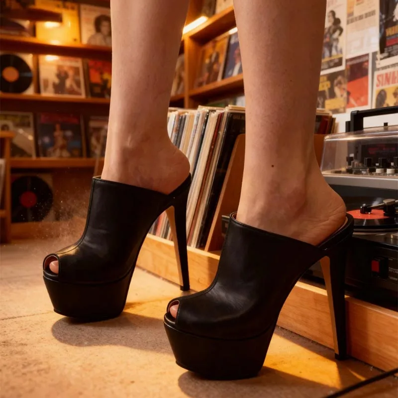 

Ronticool, туфли-лодочки ручной работы на платформе, туфли на шпильке с открытым носком, вечерние туфли, довольно красные, цвета фуксии, женские размеры США, большие размеры 42,