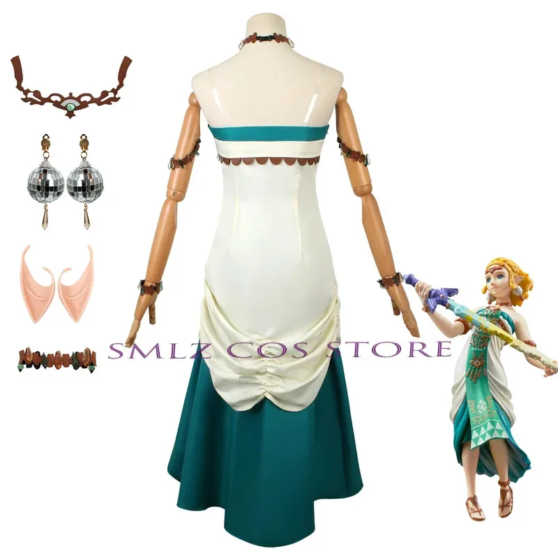 Disfraz de Cosplay de Anime, accesorios para vestido de princesa, conjunto de accesorios para peluca, disfraz de fiesta de Halloween para mujer