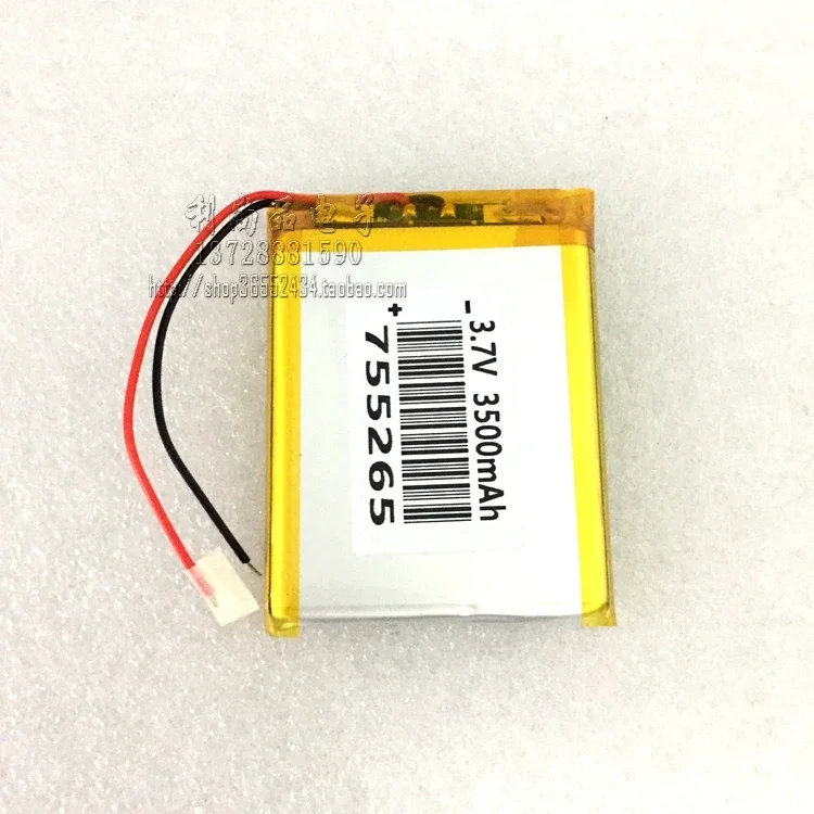 Bateria de polímero de lítio 3.7V 3500mAh carregando bateria de tesouro navegação GPS Tablet PC 755265