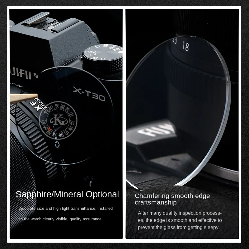 MDV-106 الياقوت الزجاج ل كاسيو مارلين MDV 106 ساعة مرآة شفافة الضوء الأزرق التقويم نافذة عدسة مكبرة للرجال