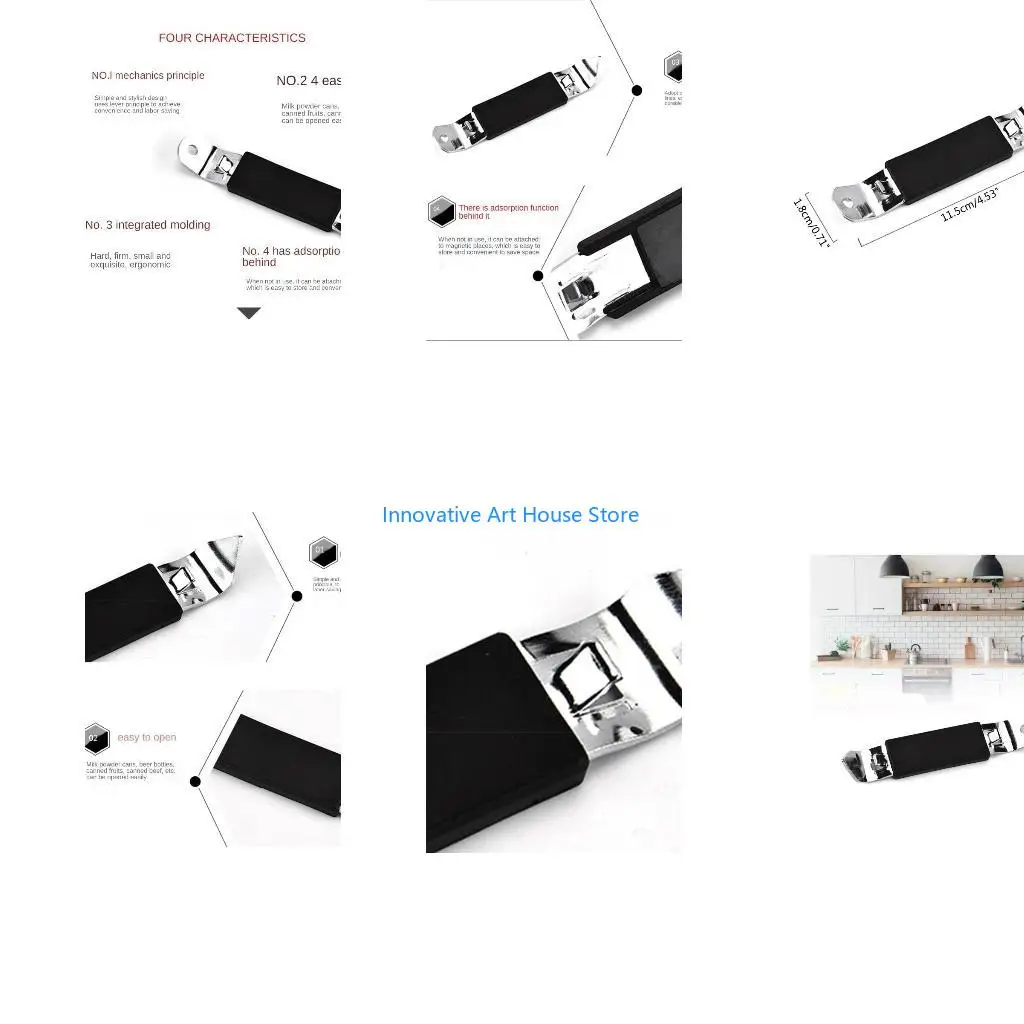 E1PC Heavy Duty Stainless Steel Bottle Openers Bottle Openers Can Opener Easy to Use Storage for Creative Gift Durab