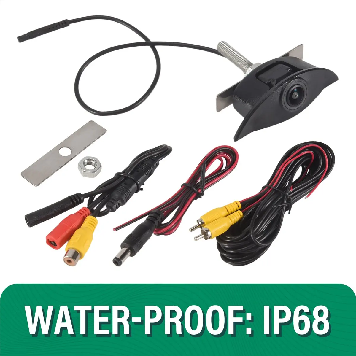 

#21W Automotive Parts & Accessories,Car Logo Front View Camera Hd Night-Vision Parking Embedded Camera (Black)