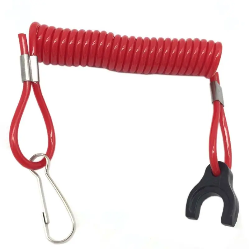 מתג הרג אוניברסלי מנוע הרג מתג עצירה דחוף כבל בטיחות שרוך רצועה עבור מנוע חיצוני Tohatsu אופני סירת טרקטורונים